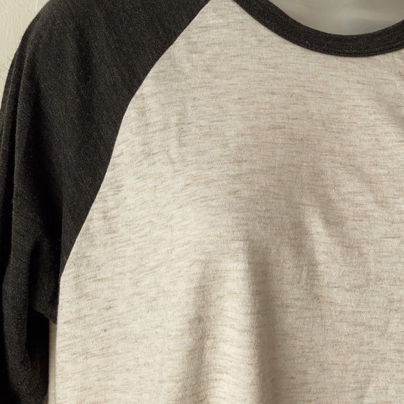American Apparel M baseball jersey tee cream/gray - Picture 4 of 8